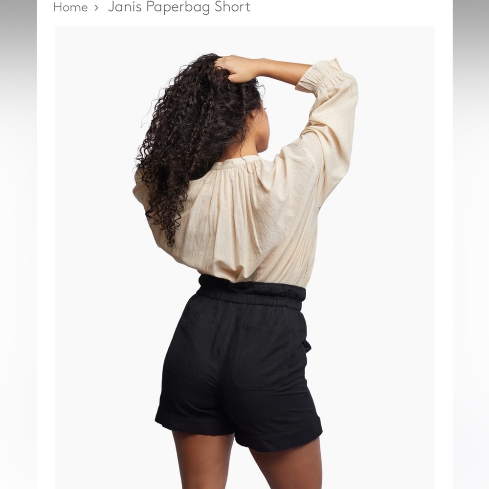 ABLE Janis Paperbag shorts black size small - Picture 2 of 5